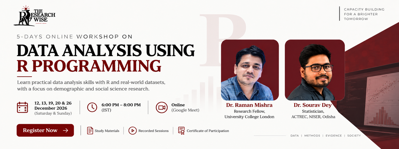 5-Day Workshop on Data Analysis Using R Programming